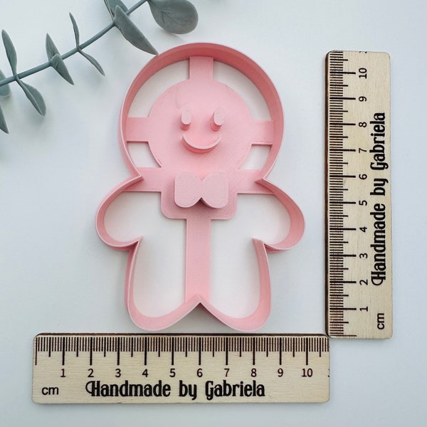 Bol à bijoux Bonhomme en pain d'épices coupe-argile polymère 10 cm, accessoires en pâte polymère, cutter