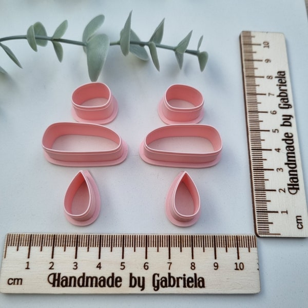 Pebble Organic Polymer Clay Cutter, organische Form, Fimo Zubehör Set, Sculpey Cutter