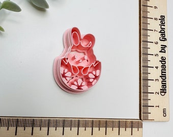 Bunny Egg Polymerclay Cutters, 6 tailles, coupe-argile, accessoires/outils en argile polymère