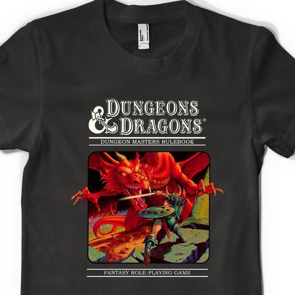 Free Personalisation Dungeon Masters Rulebook Fantasy Role Playing Game Dragons Gaming Adults And Kids Unisex T Shirt UK Sizes