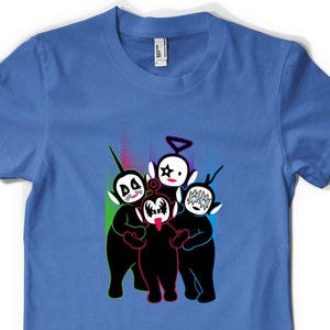 Free Personalisation Teletubbies Kiss Band Mashup Music Funny Birthday Gift Unisex Adult And Kids T Shirt UK Sizes