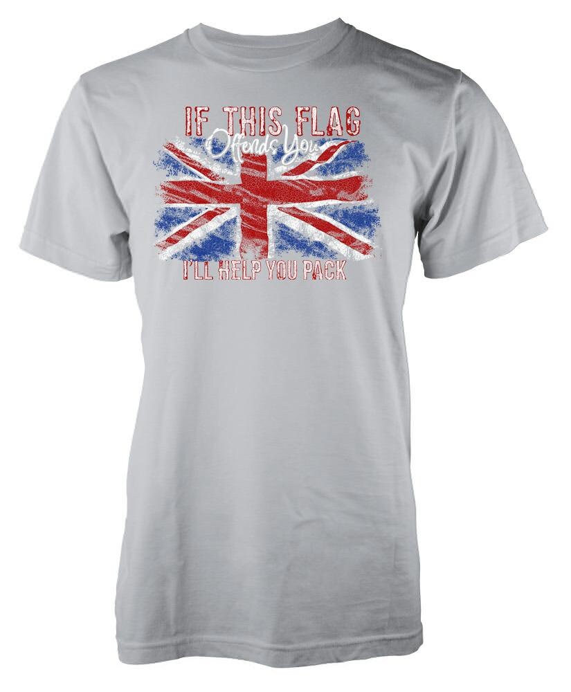 Official British If This Flag Offends You Same Here Tee Shirt