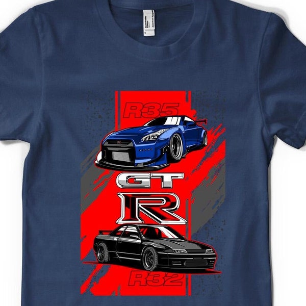 Free Personalisation Japanese GTR R35 R32 Sports Custom Classic Car Turbocharged Unisex Adult And Kids T Shirt UK Sizes