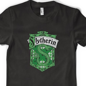 Free Personalisation Harry Potter Slytherin House Cotton T-Shirt Adult Kids Unisex