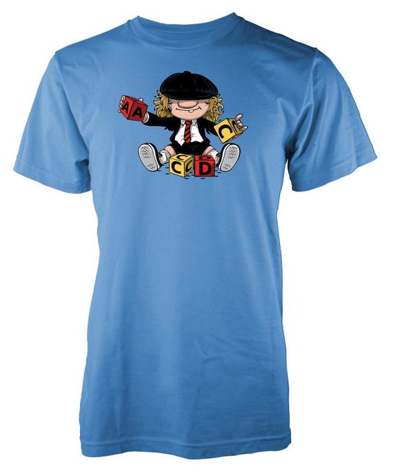 Personalizacion gratuita Baby Angus ACDC ABC Building Blocks Banda de rock Musica Tambores Cancion Cancion Camiseta para adultos y ninos Tallas del Reino Unido Etsy Mexico