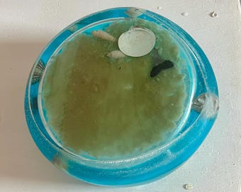 Epoxy Beach Decor Bowl: Unique Centerpiece (7.2" x 2.5")