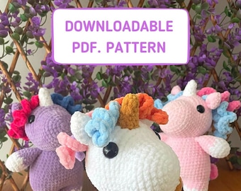 Little Unicorn Buddy Crochet Pattern (downloadable PDF)
