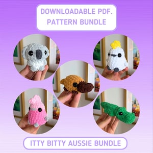Itty Bitty Aussie Bundle | No Sew Crochet Pattern Bundle (downloadable PDF)