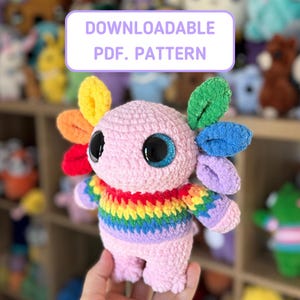 Kleiner Axolotl-Kumpel - PRIDE Axoltol Häkelanleitung (herunterladbare PDF-Datei)