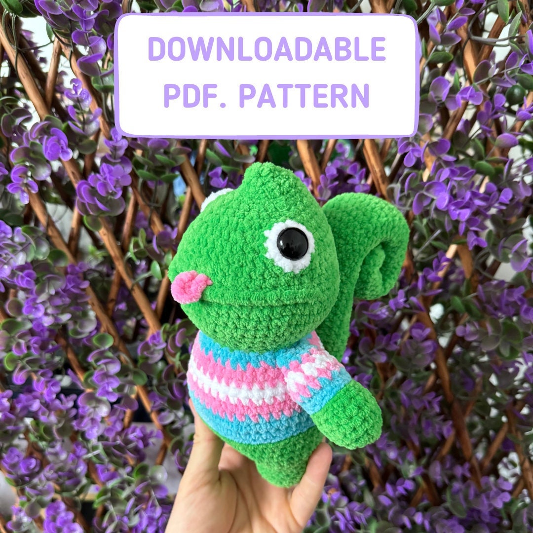 Little Chameleon Buddy Crochet Pattern (pride Chameleon)