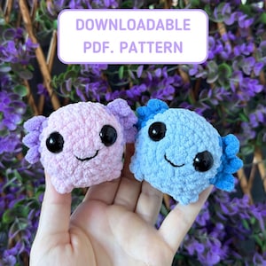 Itty Bitty Axolotl Häkelanleitung | keine nähen | Markt macht (herunterladbare PDF)
