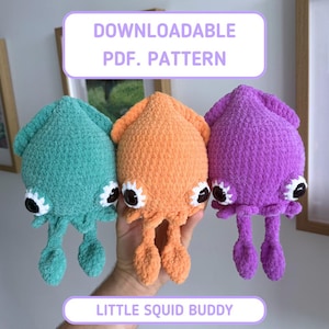 Little Squid Buddy Crochet Pattern (downloadable PDF)