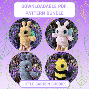 Little Garden Buddies Crochet Pattern Bundle (downloadable PDF)