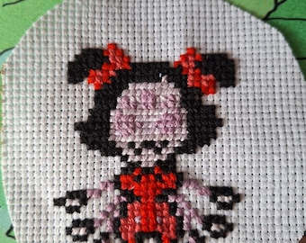 Miss Muffet - Kruissteek Undertale Handgemaakt Kruissteek Borduurwerk