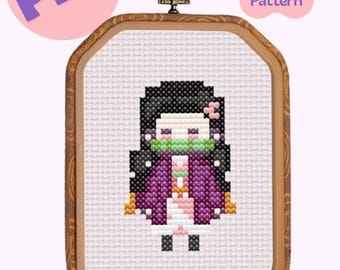 Pattern Cross Stitch NEZUKO from Kimetsu No Yaiba