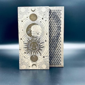 In stock / Sadhu board 10 mm / Nail board / Yoga Gifts /  For beginner and experienced/ Pranadesk/ Black SUN