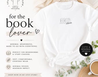 Camiseta minimalista para amantes de los libros, camiseta con diseño de estantería en blanco y negro, regalo para lectores, camiseta con estética literaria, camiseta para amantes de la biblioteca, camiseta de lectura adorable.