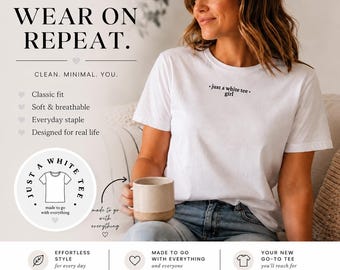 Camiseta Just A White Tee Girl - camiseta - minimalista