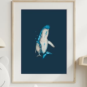 A4 Poster Wal mit Walbaby Wandbild Kinderzimmer