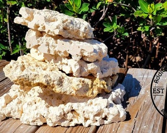 25lbs ARK Semi Natural Shelf Rock Aragonite, Lightweight, Porous, Aquariums