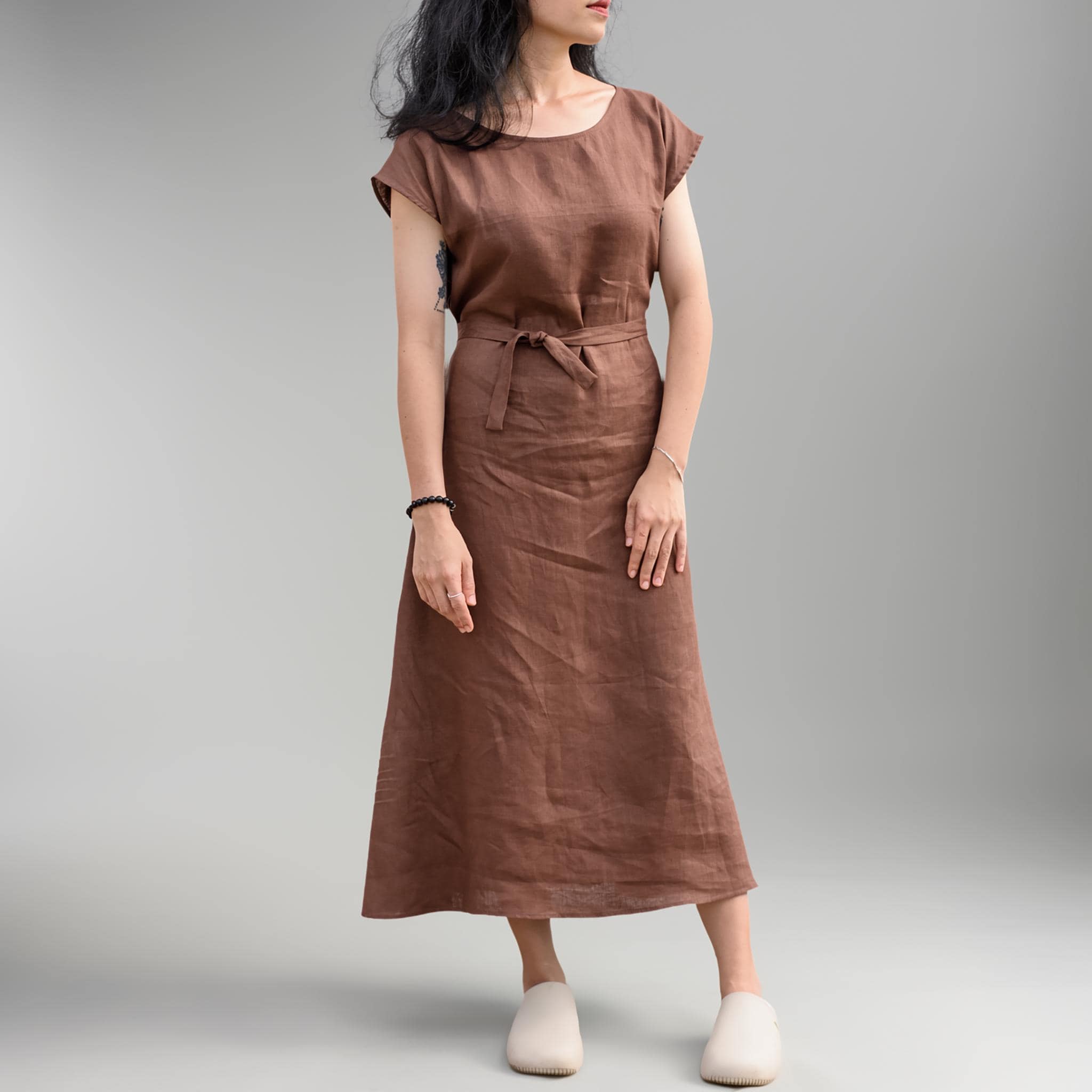 knee length dresses for ladies Miley Bubble Texture Dress in Black main image 1