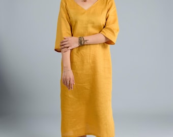 chinese dress ladies Organic Linen Gauze Multistripe Dress – Eileen Fisher Renew main image 0