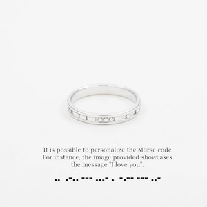 Benutzerdefinierte Morse-Code-Ring: 925 Sterling Silber Minimalist personalisierte Schmuck für Paare Geschenke