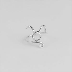 Taurus Wire Wrapped Ring: 925 Sterling Silver Handmade Minimalist Band, Unique Astrological Jewelry