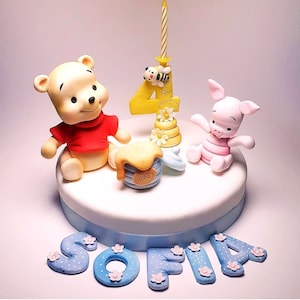Winnie the Pooh Cake Topper, winnie the pooh baby cake topper, winnie the pooh fondant cake topper