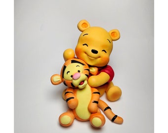 Winnie The Pooh Fondant cake topper, winnie pooh and tiger,Winnie Pooh birthday, Winnie The Pooh baby shower,