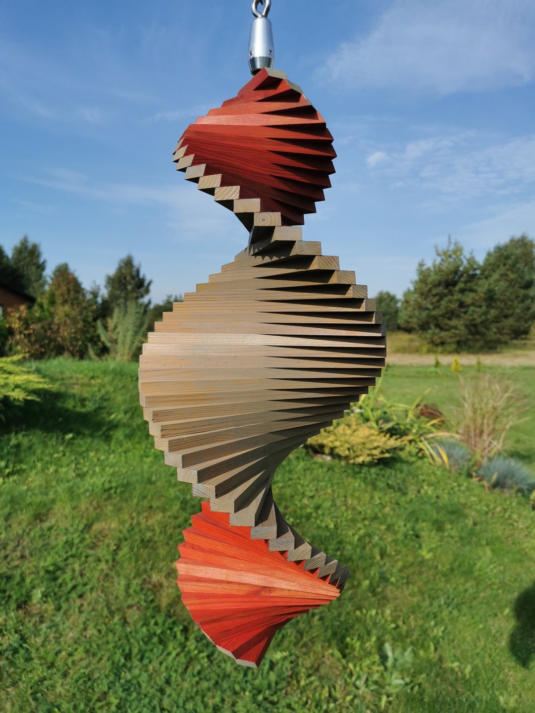 Wind Spinner, High Quality Wood Windspinner, Decor for Garden, Deck