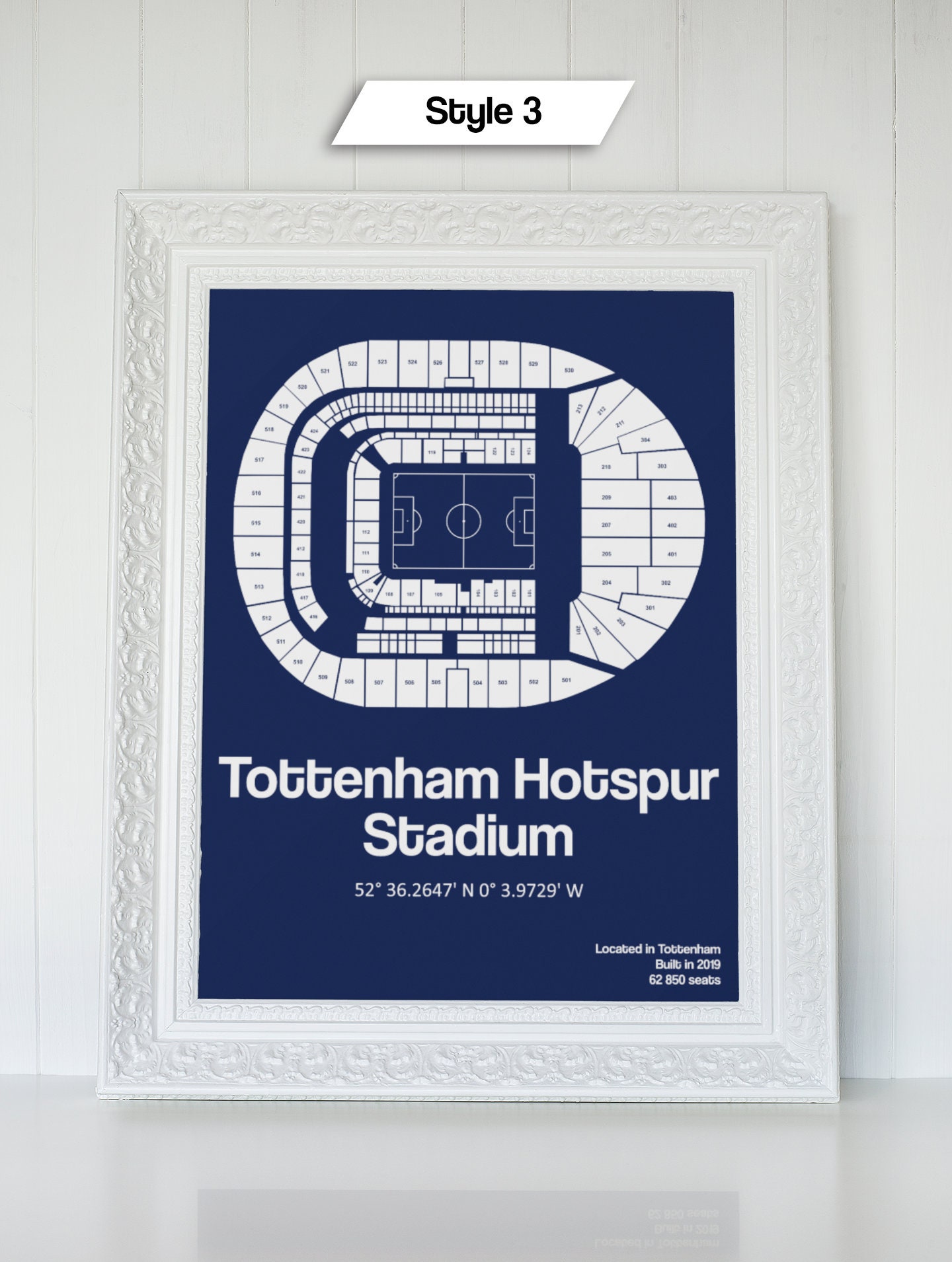 Tottenham Poster Tottenham Hotspur Stadium Minimalistic Wall - Etsy