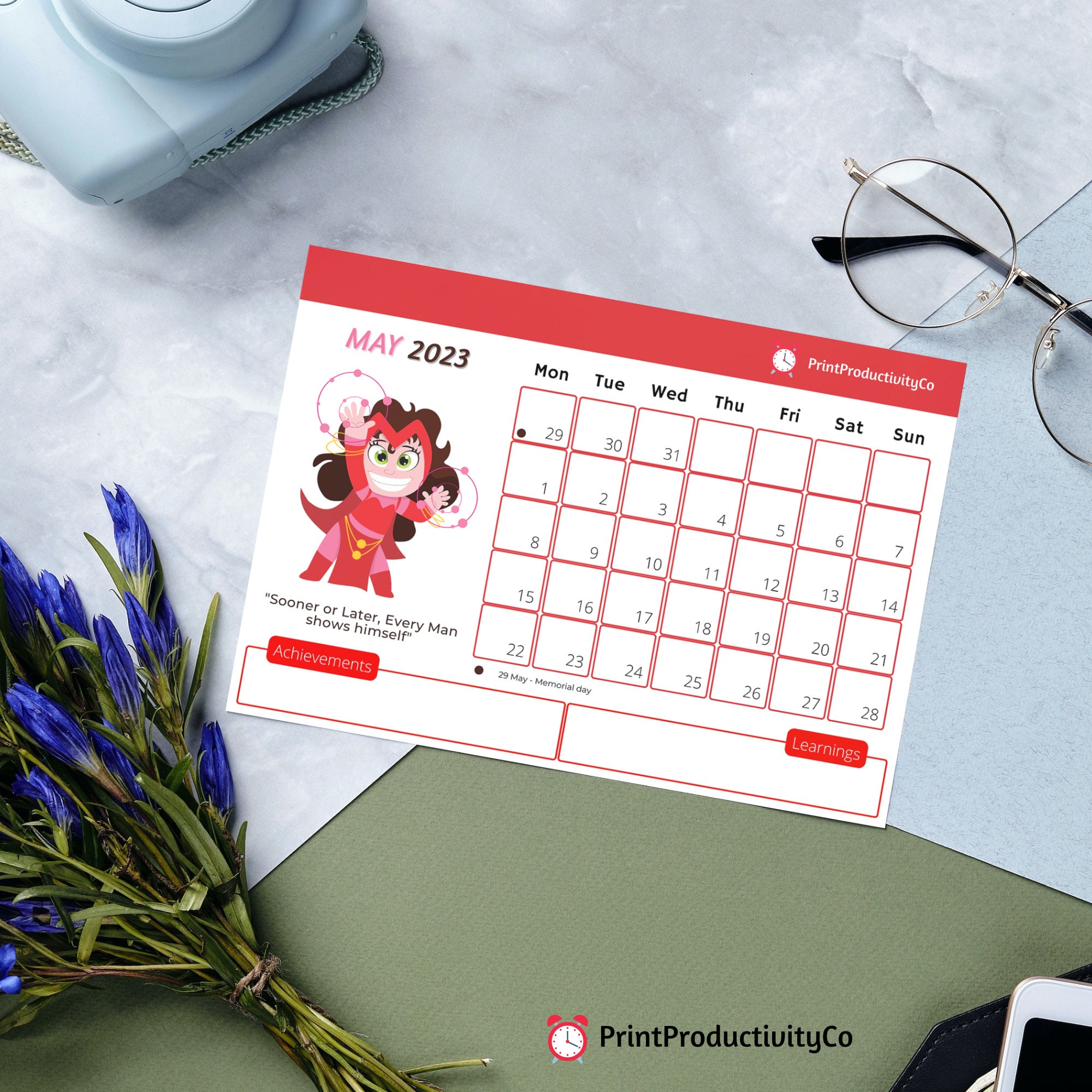 2023 Printable Marvel Themed Calendar Wall Calendar for Kids - Etsy