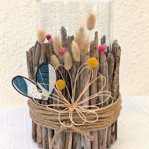 large driftwood lantern, driftwood decoration, driftwood vase