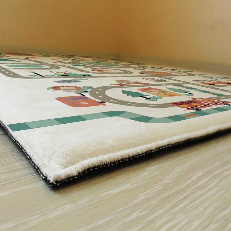 Kids Rug Nursery Rug Kids Play Rug Soft Nursery Rug City Etsy