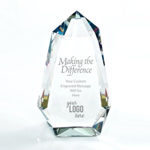 CUSTOM - Vibrant Luminary Trophy - Prism - Add Your Logo and Personalized Text