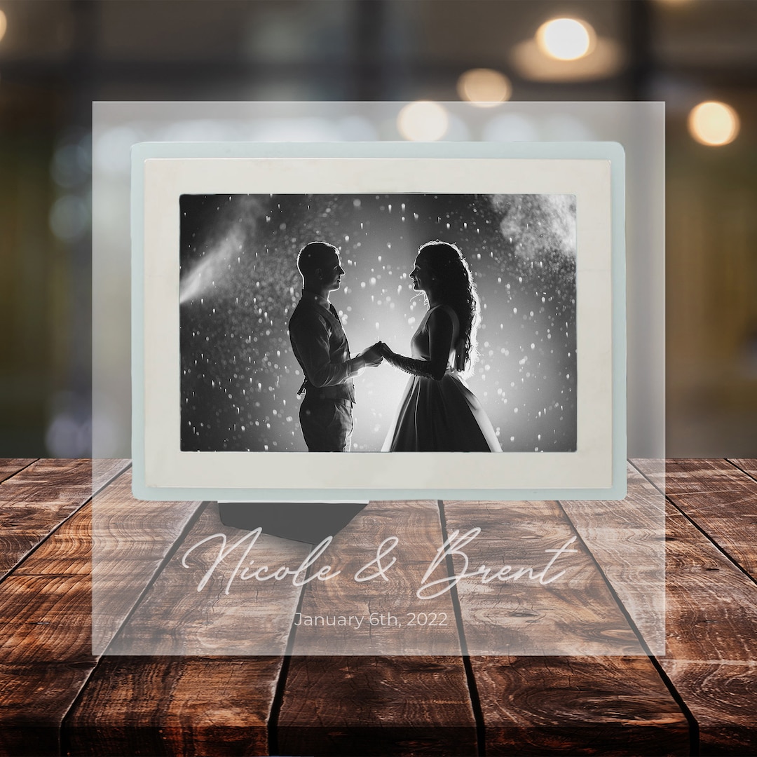 Personalized Engraved Glass Frame Wedding Gift Etsy
