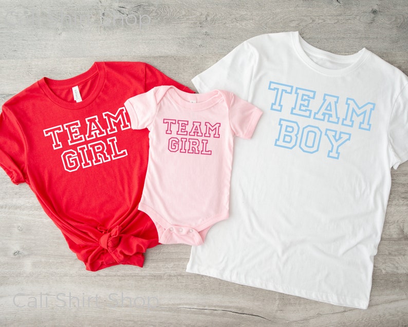 Gender Reveal Shirts Family Matching Shirts Team Girl Shirt Etsy
