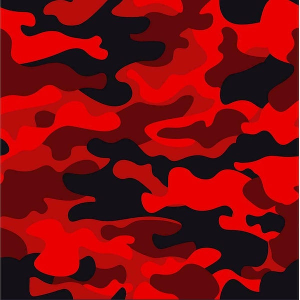 red and black camo vinyl Wrap air release Matte finish 12"x12"