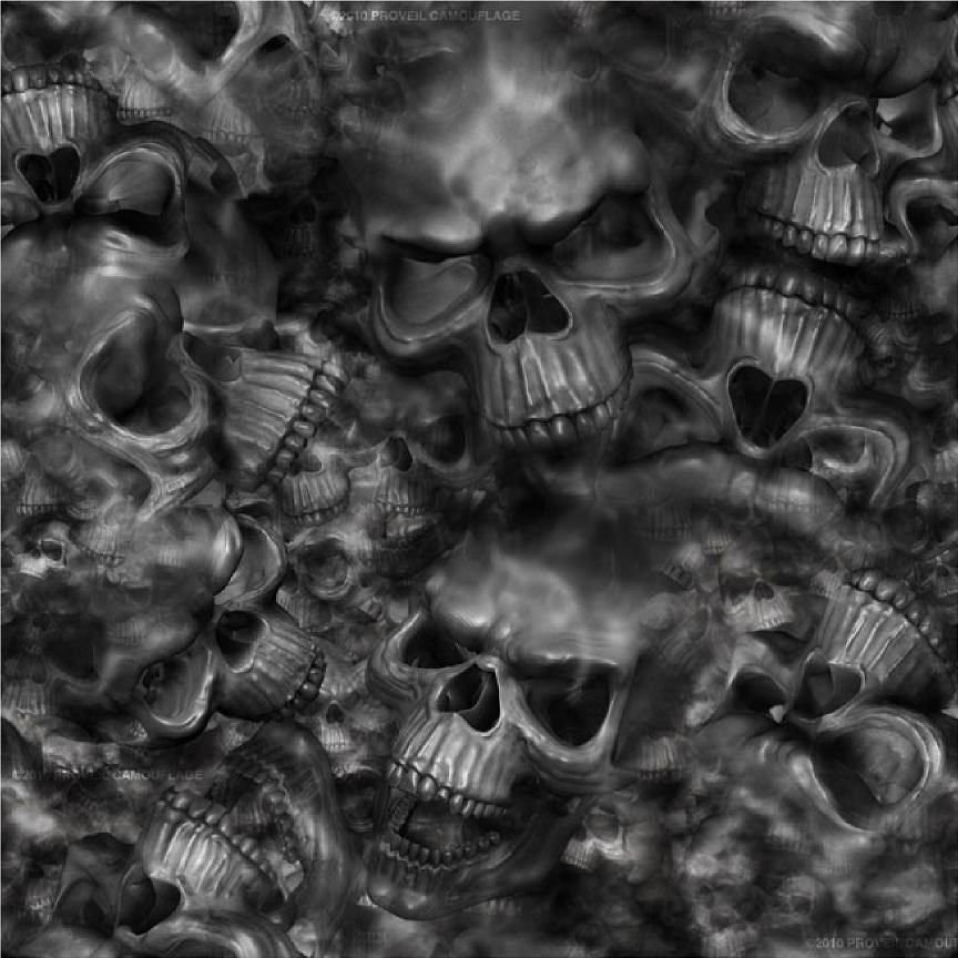 Skulls Vinyl Wrap Air Release Matte Finish Black 12x12 Etsy