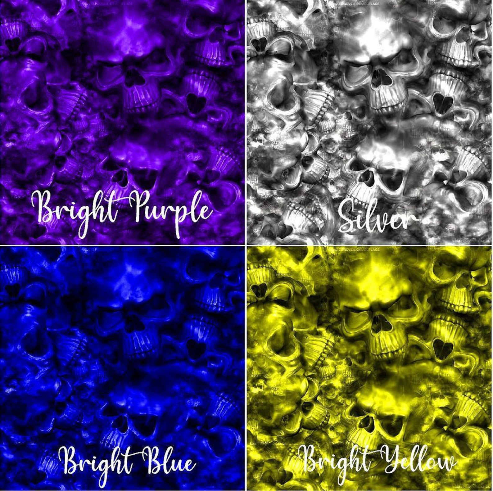 Skulls Vinyl Wrap Air Release Matte Finish Laminated for UV Protection