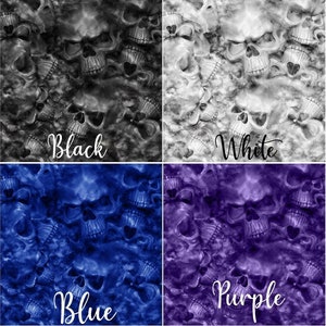 Skulls vinyl Wrap air release Matte finish 12&quot;x12&quot; - 12&quot; x 144&quot;