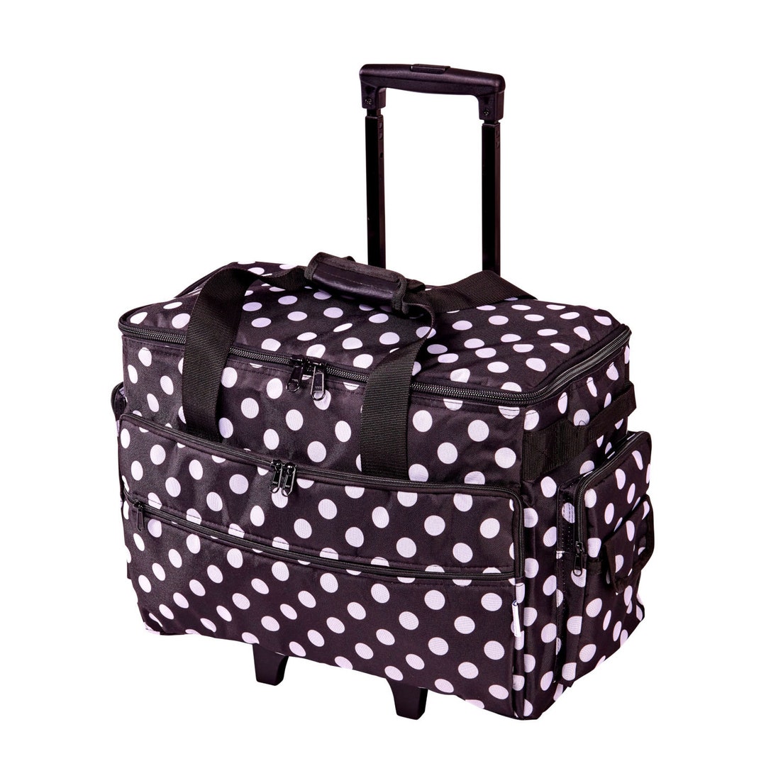 Polka Dot Sewing Machine Trolley Bag Black/white Etsy UK