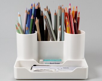 Artist Caddy - Organizer for Pencils, Pens, Markers, Paintbrushes, and Makeup Supplies