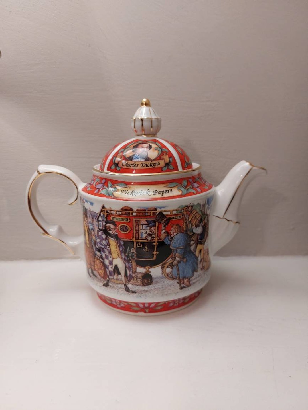 Vintage Sadler Novelty Teapot Pickwick Papers Charles Dickens Etsy