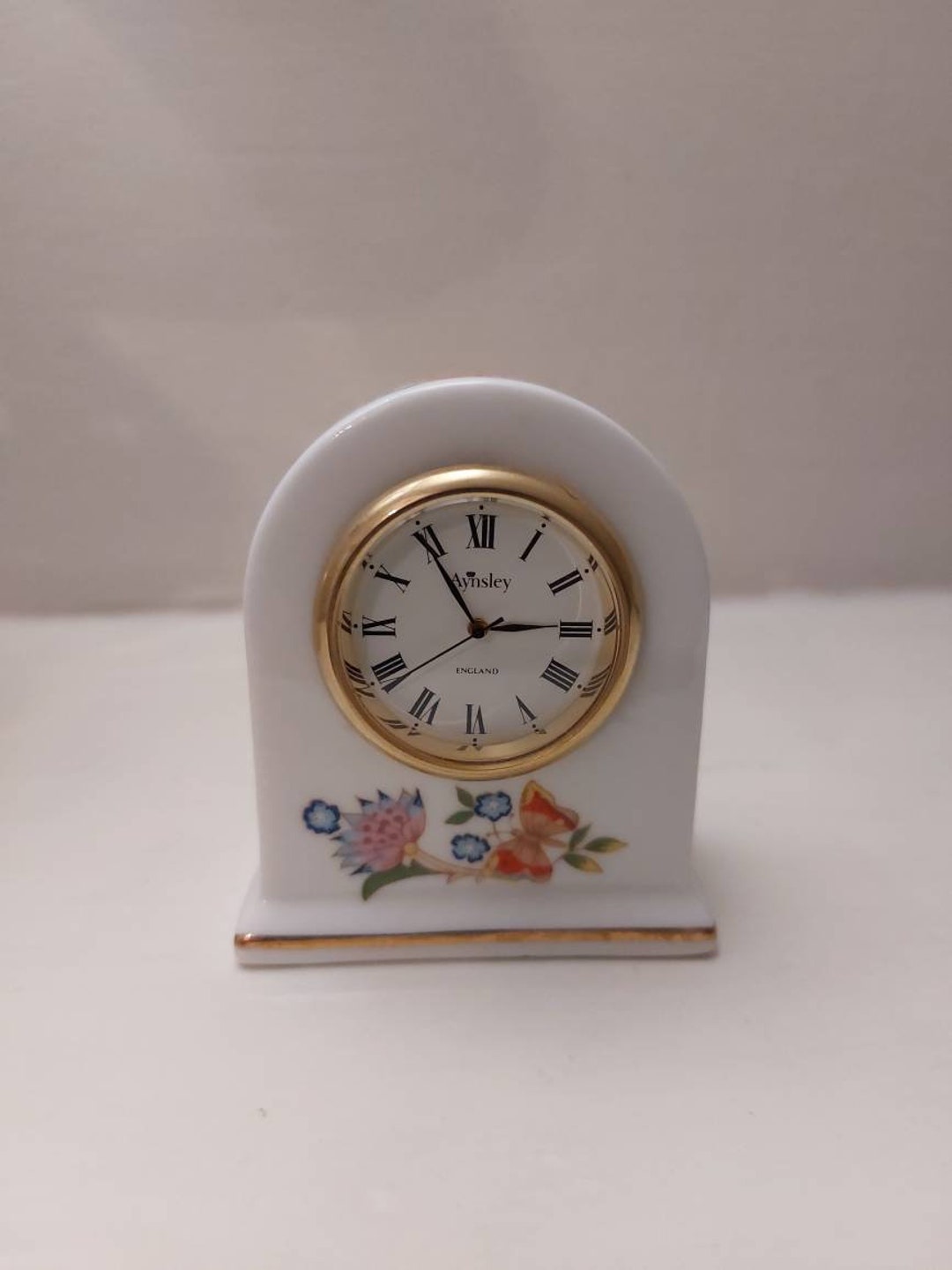Vintage Aynsley Cottage Garden Miniature Clock Etsy UK