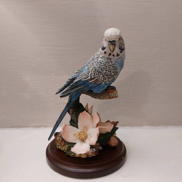 Vintage Country Artists Budgerigar with Clematis Montana