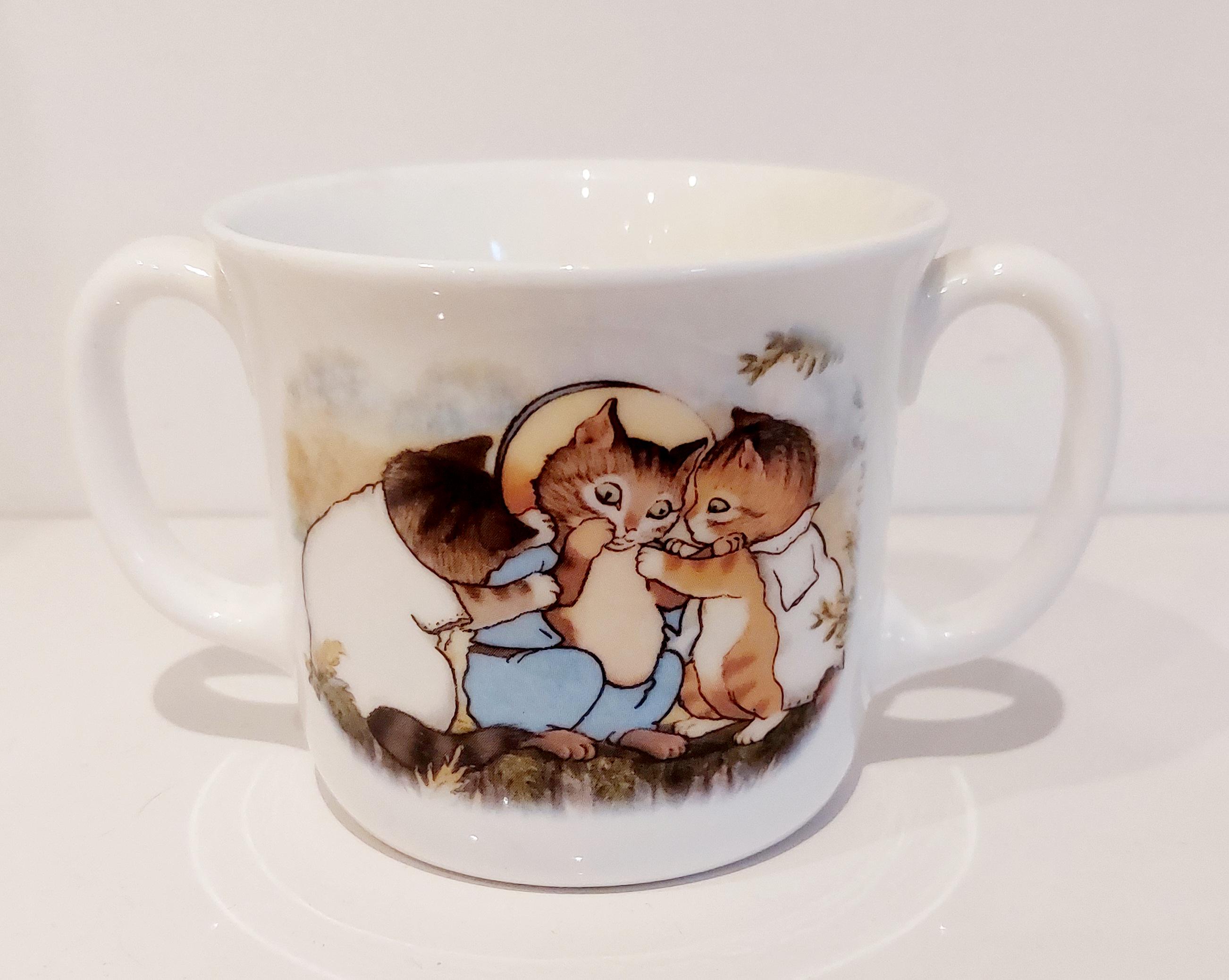 ビアトリクスポッター 　トムキトン マグカップ2プレート1ミルクカップ1　セット Vintage Beatrix Potter Tom Kitten X1 Double Handled Child's Mug X1