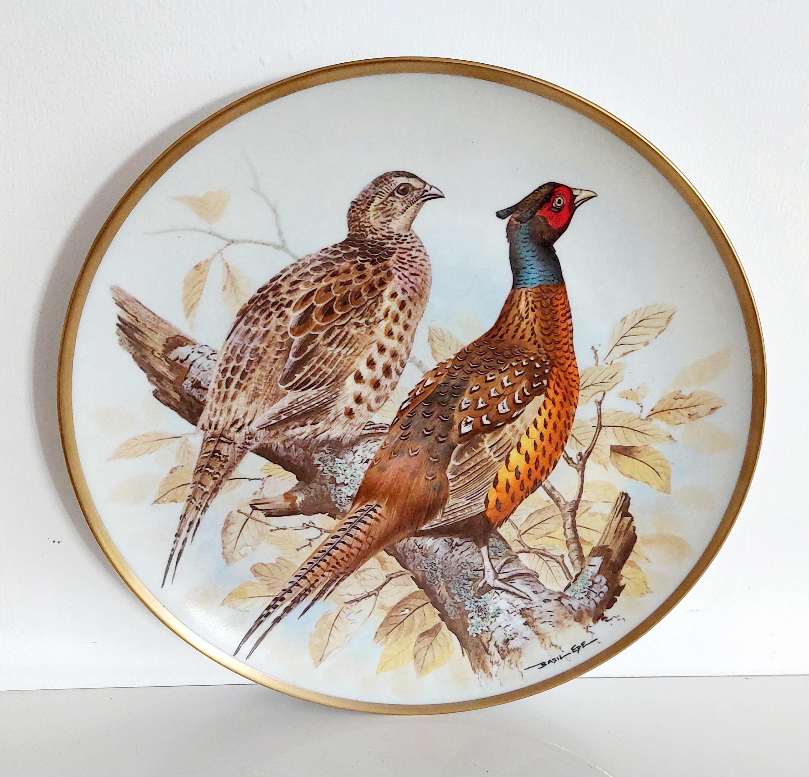  Worcester Franklin Porcelain 絵皿 Vintage Franklin Porcelain the Game Birds of the World Collection