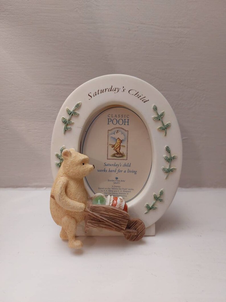 Vintage Winnie the Pooh Picture Frame Classic Pooh Saturday's Child. Etsy